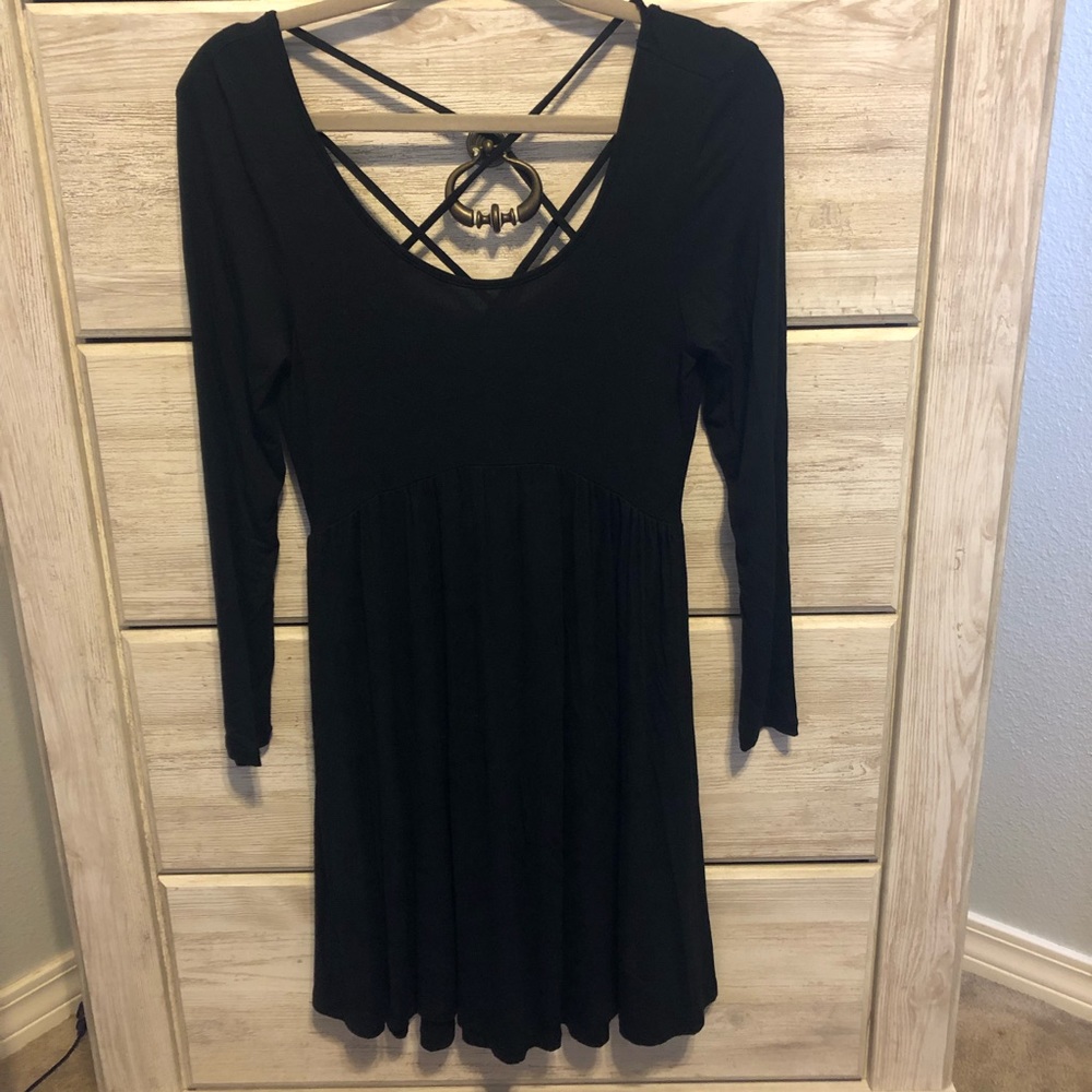 Black Charlotte Russe Back Criss Cross Dress